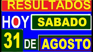 Ultimos RESULTADOS SORTEOS DE LOTERIAS Y CHANCES DE HOY SABADO 31 De Agosto DEL 2024 ACTUALIZADO [upl. by Nahtam]