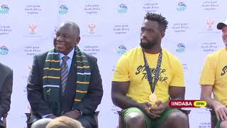 Springboks Tour iBoks ziqalile ukujikeleza zibonisa ngendebe yehlabathi iindabazethu [upl. by Brittany821]