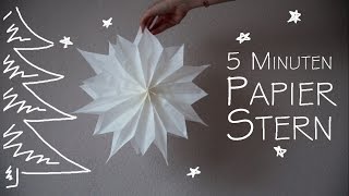 DIY Papier Stern  in 5 Minuten  kekulo christmas [upl. by Faun476]