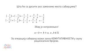 Zakoni sabiranja u skupu racionalnih brojeva  Matematika za 6 razred 32  SuperŠkola [upl. by Alane467]