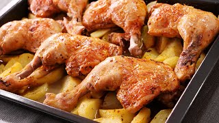 Pollo al Horno Asado con Patatas  Receta muy Fácil Económica y Abundante [upl. by Megdal939]