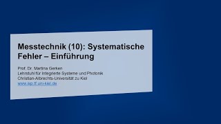 Messtechnik 10 Systematische Fehler – Einführung [upl. by Artie]