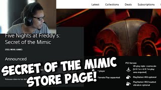 FNAF SECRET OF THE MIMIC STORE PAGE [upl. by Patterman]