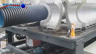 HDPE Double Wall Corrugated Pipe Extrusion LineHDPE Double Wall Corrugated Pipe Production Line [upl. by Kinnard]