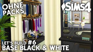 Die Sims 4 Haus bauen ohne Packs  Base Black amp White 6 Schlafzimmer amp begehbarer Kleiderschrank [upl. by Naget63]