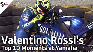 Valentino Rossis Top 10 Moments at Yamaha Factory Racing [upl. by Norrahs]