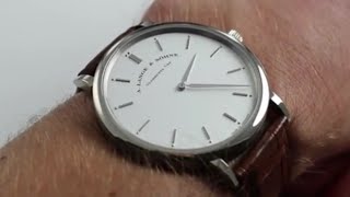 A Lange amp Sohne Saxonia Thin 211026 Luxury Watch Review [upl. by Ahsekram]