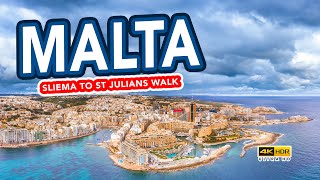 THE REAL MALTA  Sliema to St Julians Tour [upl. by Eenat]