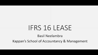 IFRS 16 LEASES ACCA FR [upl. by Olodort]