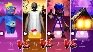 Rainbow Friends Blue vs Granny vs Sonic Exe vs Spider House Head x Coffin Dance  Tiles Hop EDM Rush [upl. by Akkim]