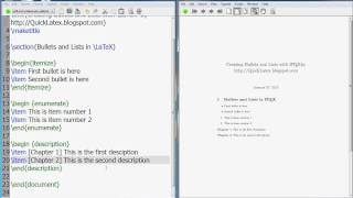 Latex Tutorial Itemize Enumerate Description and Inparaenum lists in latex [upl. by Aileduab696]