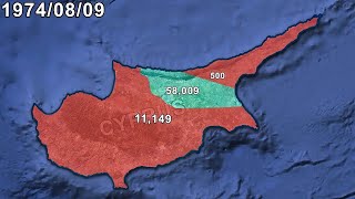 The Turkish Invasion of Cyprus using Google Earth [upl. by Trix251]