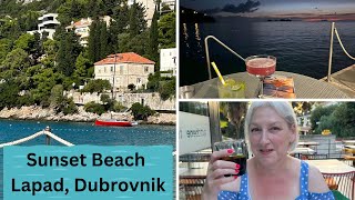 Exploring Lapad Sunset Beach and Cave Bar in Dubrovnik Croatia [upl. by Tsai]