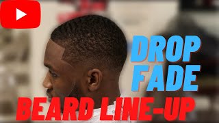 Barber Tutorial DROP FADE W BEARD LINE UP 💈🔥 EASY STEP BY STEP [upl. by Nospmoht393]