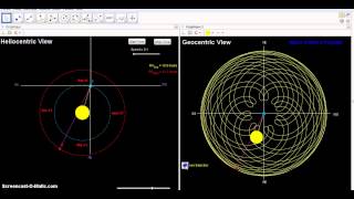 The retrograde motion of Mars Geogebra 42 [upl. by Inami86]