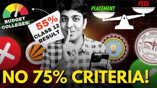 Top Engineering Colleges on Class 12th Marks  NO 75 Criteria ❌😱 [upl. by Eelarac]