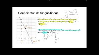 Coeficientes da função linear [upl. by Mariann]