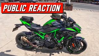 SOCIAL EXPERIMENT Kawasaki Z H2  REED MOTOVLOG [upl. by Ardnala187]