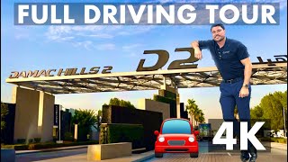 DAMAC HILLS 2  FULL DRIVING TOUR AKOYA OXYGEN 4k [upl. by Mireille838]