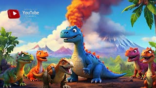 Rexy and the Volcano – A Funny Dinosaur Cartoon for Families and Kids Funny Dinosaur Cartoon dinos [upl. by Hogen536]