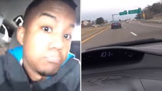 Man Crashes Car After Using Facebook Live To Capture Himself Going Over 100mph [upl. by Sibell653]