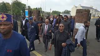 Ireland’s first black mayor Rotimi Adebari laid his wife Ronke Adebari to rest in Portlaoise [upl. by Ajup]