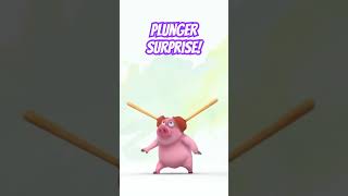 Ormie the Pig’s Plunger Surprise Shield your eyes shorts lol comedy animation ormie [upl. by Asle]