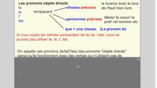 Les pronoms objets directs lelallesmp4 [upl. by Chiquita220]