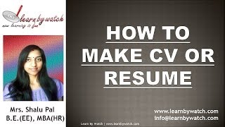 How to make CV  Resume English [upl. by Vassily]