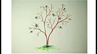 How to draw a dead tree step by step [upl. by Mcafee35]