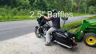 Rinehart Baffle Comparison 2015 Harley Davidson Street Glide [upl. by Maddi708]