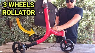 VEVOR 3 Wheels Rollator Walker for Seniors Assembly Video [upl. by Wes]