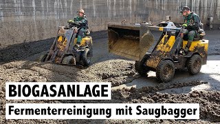 Saugbagger im Einsatz Fermenterreinigung in einer Biogasanlage  Hölzl GmbH [upl. by Apurk]