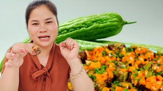 Amazing Eating Bitter Melong Recipe Yummy [upl. by Moll482]