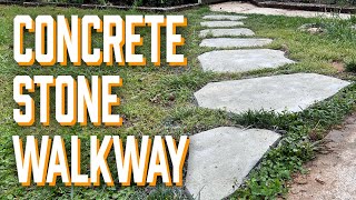 DIY Concrete Stone Walkway [upl. by Blasien226]