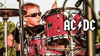 Highway To Hell – LIVE 5 year old Drummer [upl. by Nadaba477]