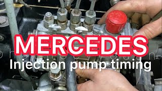 How to adjust and install OM615 injection pump MercedesBenz [upl. by Anauqahc]