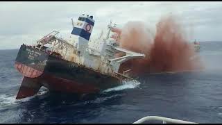 Dramatic sinking of a ship in Brazil  Unbelievable video footage [upl. by Almira]