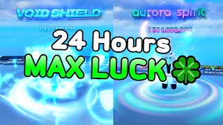 Rolling with MAX LUCK 🍀 for 24 Hours │ Blade Ball [upl. by Eentrok]