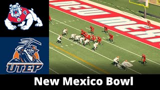 Fresno State vs UTEP Highlights I 2021 New Mexico Bowl I 2021 College football Highlights I NCAA 14 [upl. by Legnalos]