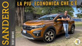 DACIA SANDERO GPL LAUTO PIU ECONOMICA DEL LISTINO Test Drive consumi prezzi [upl. by Arfihs]