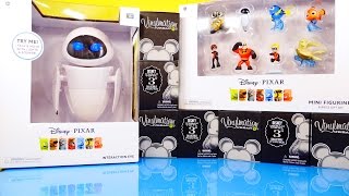 Disney Pixar Wall E Interactive EVE Figure Toy Disney Mini Figure Gift Set Toys Vinylmation Unboxing [upl. by Toblat]