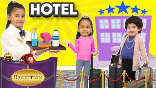 Kids PRETEND PLAY and LEARN to Work In HOTEL  ToyStars [upl. by Lasky]