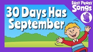 📆 30 Days Has September  learn or teach Days in the months song  the calendar song 📅 [upl. by Ecnadnak]