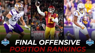 Updated 2024 NFL Draft Offensive Position Rankings  2024 NFL Draft Rankings [upl. by Prevot]