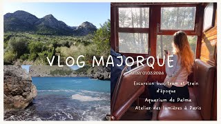 VLOG MAJORQUE 2  Excursion en bus tram et train dépoque Aquarium Atelier des Lumières à Paris [upl. by Dario]