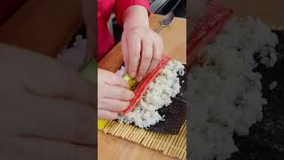 Gimbap Kimbap with tuna filling recipe cooking kimbap [upl. by Deeyn]