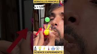 best example of bernoullis principle  science experiment  experiment funny [upl. by Marena876]