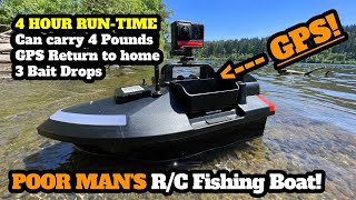 Poor Mans RC Fishing boat with GPS and 4 Hour Runtime [upl. by Ginni]