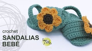 Tutorial Sandalias Bebé Crochet o Ganchillo [upl. by Palma]